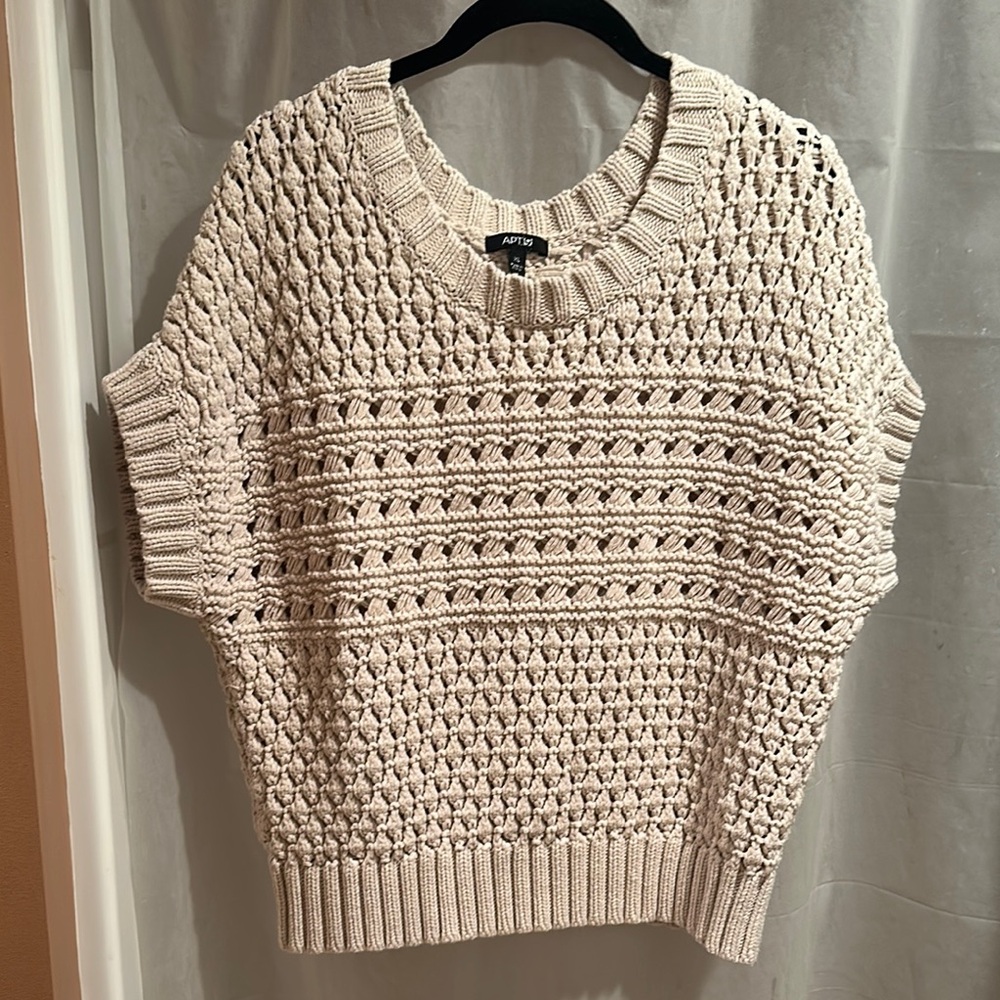 Apt 9 Cream Knit Sweater